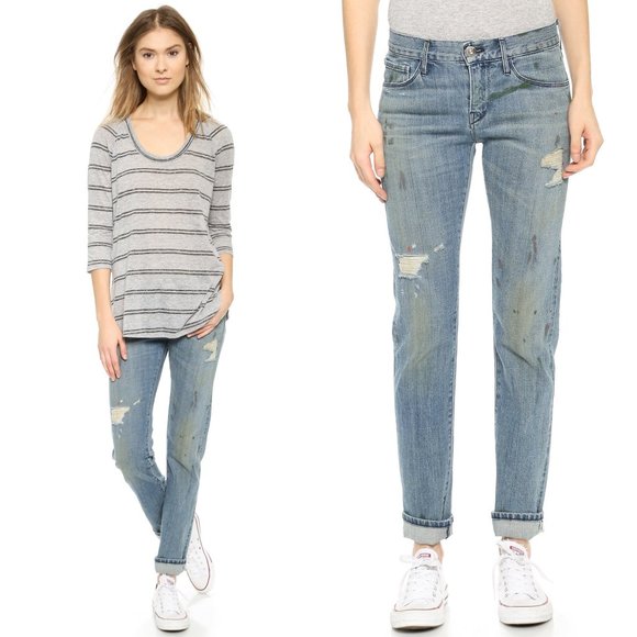 3x1 M3 Selvedge Boyfriend Jeans Paint Splatter Dis